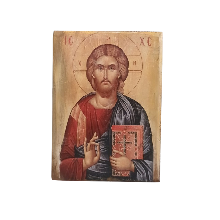 Εικόνα Ιησούς Χριστός σε φυσικό ξύλο σε διαστάσεις (23x28cm/16x26cm)