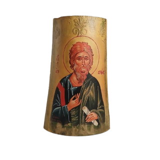 Εικόνα Άγιος Ανδρέας σε κεραμίδι (24x22cm) ή φυσικό ξύλο