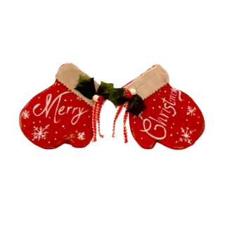 Χριστουγεννιάτικο Στολίδι Ξύλινα Γάντια – Merry Christmas | Woodsy